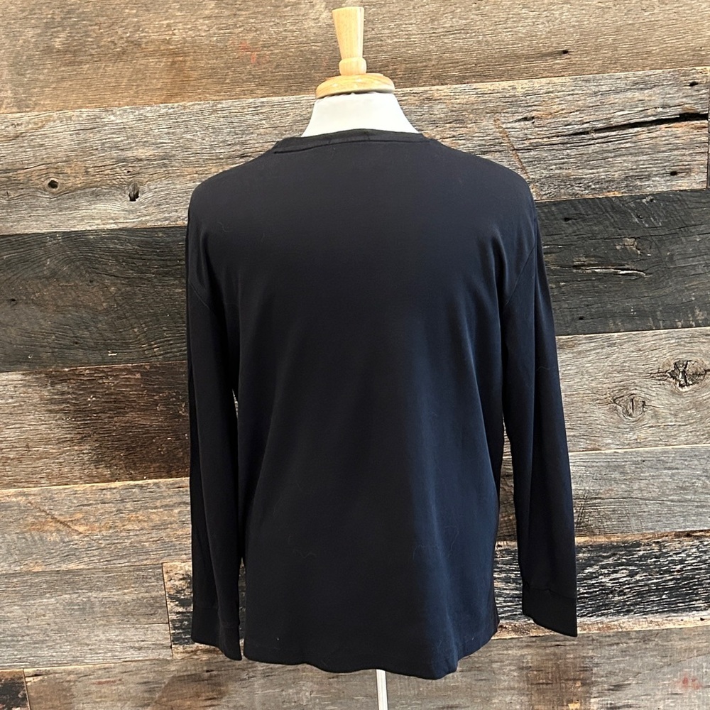 Polo by Ralph Lauren Men's Black Classic Long Sleeve Tee. Large - Picture 4 of 8